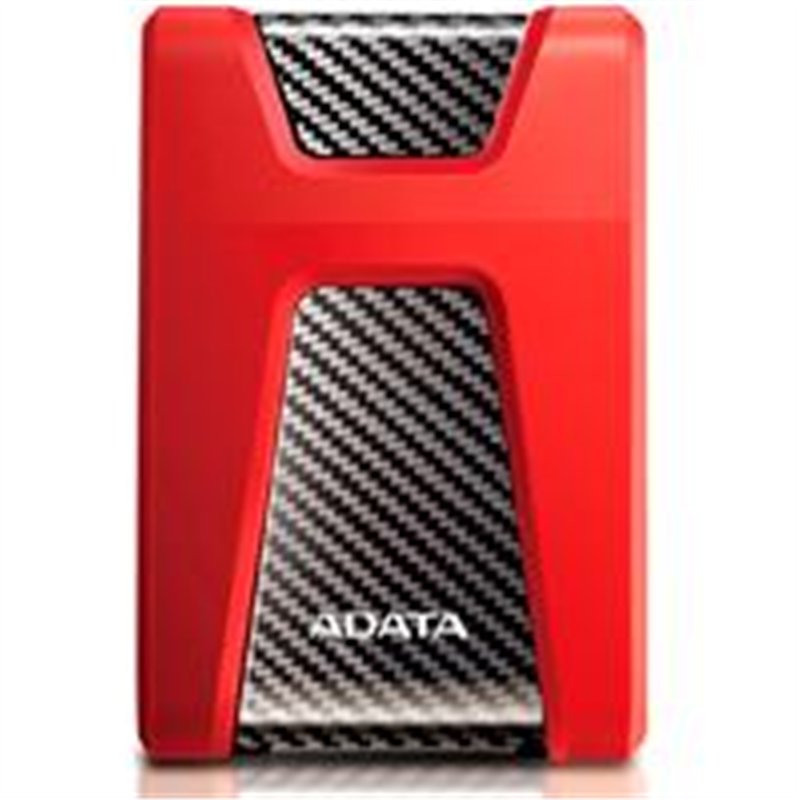 DISCO DURO EXTERNO ADATA HD650 1TB PORTATIL 2.5 USB 3.2 WINDOWS MAC LINUX CONTRAGOLPES COLOR ROJO (AHD650-1TU31-CRD)