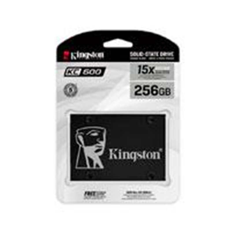 UNIDAD DE ESTADO SOLIDO KINGSTON INTERNO KC600 256GB 2.5 SATA3 7MM LECT.550/ESCRIT.500MB/S NAND 3D TLC PC/LAPTOP SKC600/256G