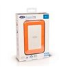 DISCO DURO EXTERNO LACIE RUGGED MINI 4TB 2.5 PORTATIL USB 3.0 NARANJA-PLATA WINDOWS MAC CONTRAGOLPES AGUA Y POLVO