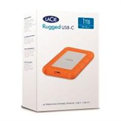 DISCO DURO EXTERNO LACIE RUGGED USB-C 1TB 2.5 PORTATIL USB 3.1 NARANJA-PLATA WINDOWS MAC CONTRAGOLPES AGUA Y POLVO
