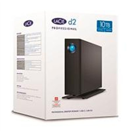 DISCO DURO EXTERNO LACIE D2 PROFESSIONAL 10TB 3.5 ESCRITORIO USB 3.1 TIPO-C USB 3.0 NEGRO WIN MAC ADAPT DE ALIMENTACION