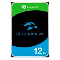 DISCO DURO INTERNO SEAGATE SKYHAWK AI 12TB 3.5 ESCRITORIO SATA3 6GB/S 256MB 7200RPM VIDEO VIGILANCIA AI 24X7 NVR 1-16 BAHIAS 1-6