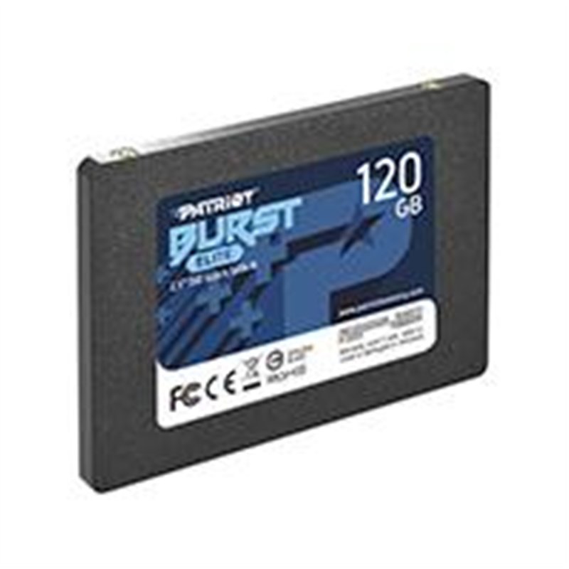 UNIDAD DE ESTADO SOLIDO INTERNO 120GB PATRIOT BURST ELITE 2.5 SATA 3 LECT.450/ESCR.320MBS 7MM PC/LAPTOP/MINIPC SIN BRACKET