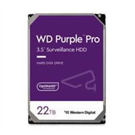 DISCO DURO INTERNO WD PURPLE PRO 22TB 3.5 ESCRITORIO SATA3 6GB/S 512MB 7200RPM 24X7 IA DVR NVR 1-16 BAHIAS 1-64 CAMARAS WD221PUR