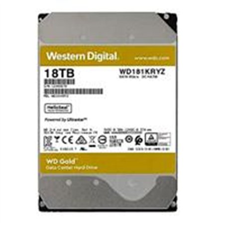 DISCO DURO INTERNO WD GOLD 18TB 3.5 ESCRITORIO SATA3 6GB/S 512MB 7200RPM 24X7 HOTPLUG NAS DVR NVR SERVER DATACENTER WD181KRYZ