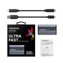UNIDAD DE ESTADO SOLIDO SSD EXTERNO ADATA SE880 500GB PORTATIL USB 3.2 USB TIPO C GRIS TITANIO WINDOWS MAC LINIX ANDROID PS4/5 X