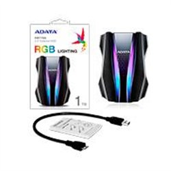 DISCO DURO EXTERNO ADATA HD770G 1TB PORTATIL 2.5 USB 3.2 WINDOWS MAC LINUX CONTRAGOLPES GAMING RGB COLOR NEGRO (AHD770G-1TU32G1-