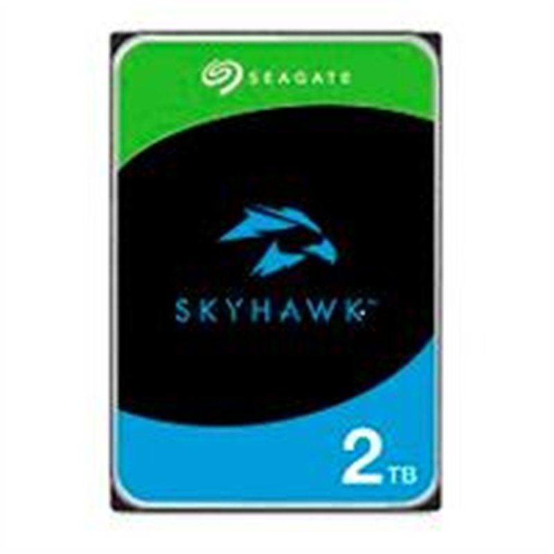 DISCO DURO INTERNO SEAGATE SKYHAWK 2TB 3.5 ESCRITORIO SATA3 6GB/S 256MB 5400RPM VIDEO VIGILANCIA 24X7 DVR Y NVR 1-8 BAHIAS 1-64 
