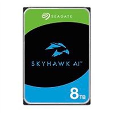 DISCO DURO INTERNO SEAGATE SKYHAWK AI 8TB 3.5 ESCRITORIO SATA3 6GB/S 256MB 7200RPM VIDEO VIGILANCIA 24X7 DVR Y NVR 1-16 BAHIAS 1