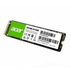 UNIDAD DE ESTADO SOLIDO SSD INTERNO ACER FA100 512GB M.2 2280 NVME PCIE GEN 3X4 LECT.3300 ESCRIT.2700 MBS 3D TLC NAND PC LAPTOP 