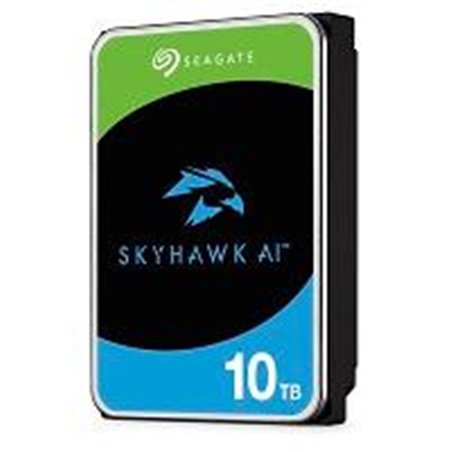 DISCO DURO INTERNO SEAGATE SKYHAWK AI 10TB 3.5 ESCRITORIO SATA3 6GB/S 256MB 7200RPM VIDEO VIGILANCIA AI 24X7 NVR 1-16 BAHIAS 1-6