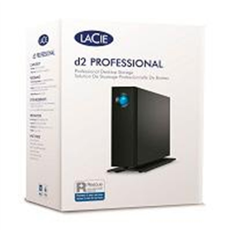 DISCO DURO EXTERNO LACIE D2 PROFESSIONAL 20TB 3.5 ESCRITORIO USB 3.1 TIPO-C USB 3.0 NEGRO WIN MAC ADAPT DE ALIMENTACION