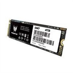 UNIDAD DE ESTADO SOLIDO SSD INTERNO PREDATOR GM7 4TB M.2 2280 NVME PCIE GEN 4X4 LECT.7200 ESCRIT.6300 MBS 3D TLC NAND PC LAPTOP 