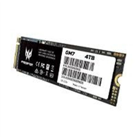 UNIDAD DE ESTADO SOLIDO SSD INTERNO PREDATOR GM7 4TB M.2 2280 NVME PCIE GEN 4X4 LECT.7200 ESCRIT.6300 MBS 3D TLC NAND PC LAPTOP 