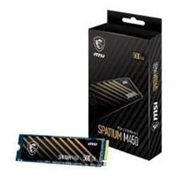 UNIDAD DE ESTADO SOLIDO SSD INTERNO MSI SPATIUM M450 500 GB M.2 2280 PCIE GEN4X4, NVME 1.4 LEC 3600 / ESC 2300 MB/S SPATIUM M450