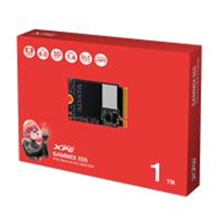 UNIDAD DE ESTADO SOLIDO SSD INTERNO XPG GAMMIX S55 1TB M.2 2230 NVME PCIE GEN 4X4 LECT. 5000 ESCRIT. 3700 MBS 3DNAND PC MINIPC G