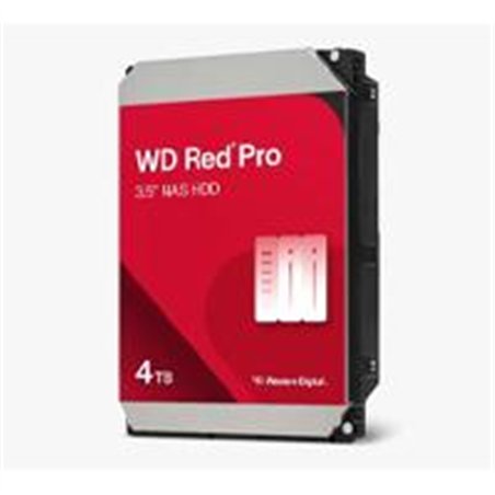 DISCO DURO INTERNO WD RED PRO 4TB 3.5 ESCRITORIO SATA3 6GB/S 256MB 7200RPM 24X7 HOTPLUG NAS 1-16 BAHIAS WD4005FFBX