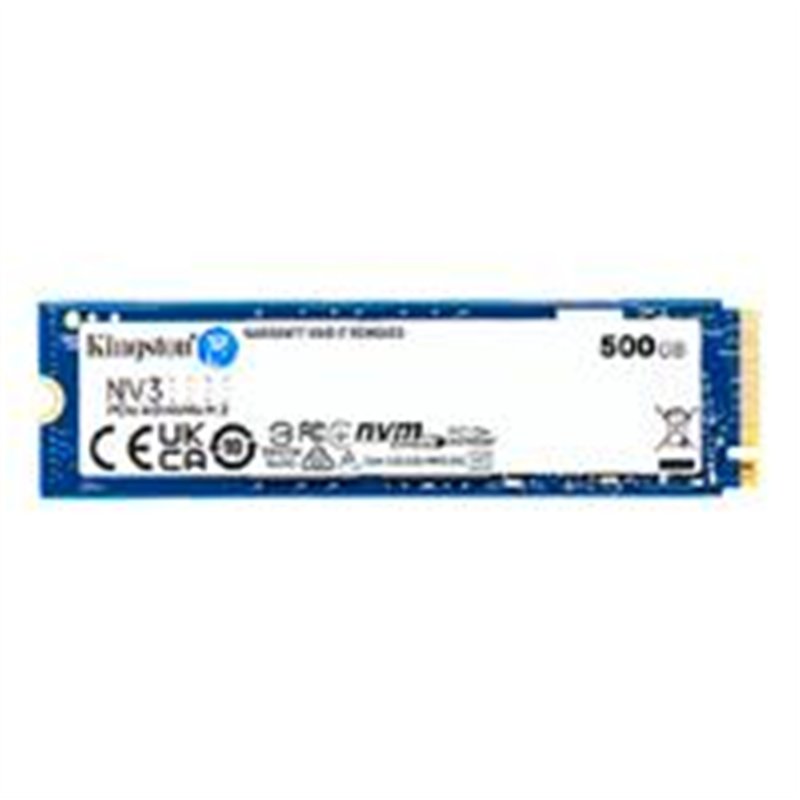 UNIDAD DE ESTADO SOLIDO KINGSTON INTERNO SNV3S NV3 500GB M.2 2280 NVME PCIE GEN 4X4 LECT.5000/ESCRIT.3000 MB/S PC/LAPTOP/MINI PC