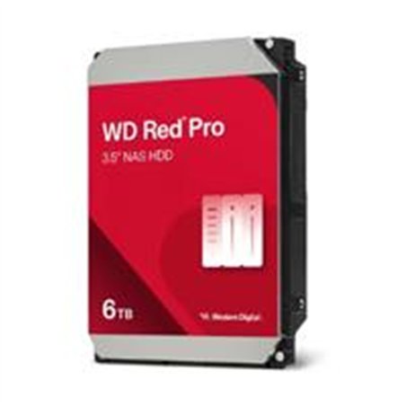 DISCO DURO INTERNO WD RED PRO 6TB 3.5 ESCRITORIO SATA3 6GB/S 256MB 7200RPM 24X7 HOTPLUG NAS 1-16 BAHIAS  WD6005FFBX