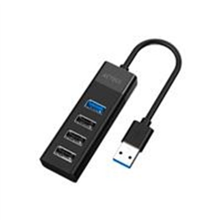 HUB ACTECK PORT X4 DH422 / HUB 4 EN 1 USB / 1X USB 3.0 / 3 X USB 2.0 / NEGRO / AC-937061