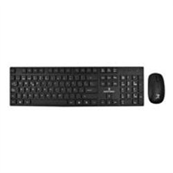 KIT TECLADO Y MOUSE INALAMBRICOS CONECTOR USB RESISTENTE A DERRAMES SILENCIOSO PERFECT CHOICE DUST - NEGRO
