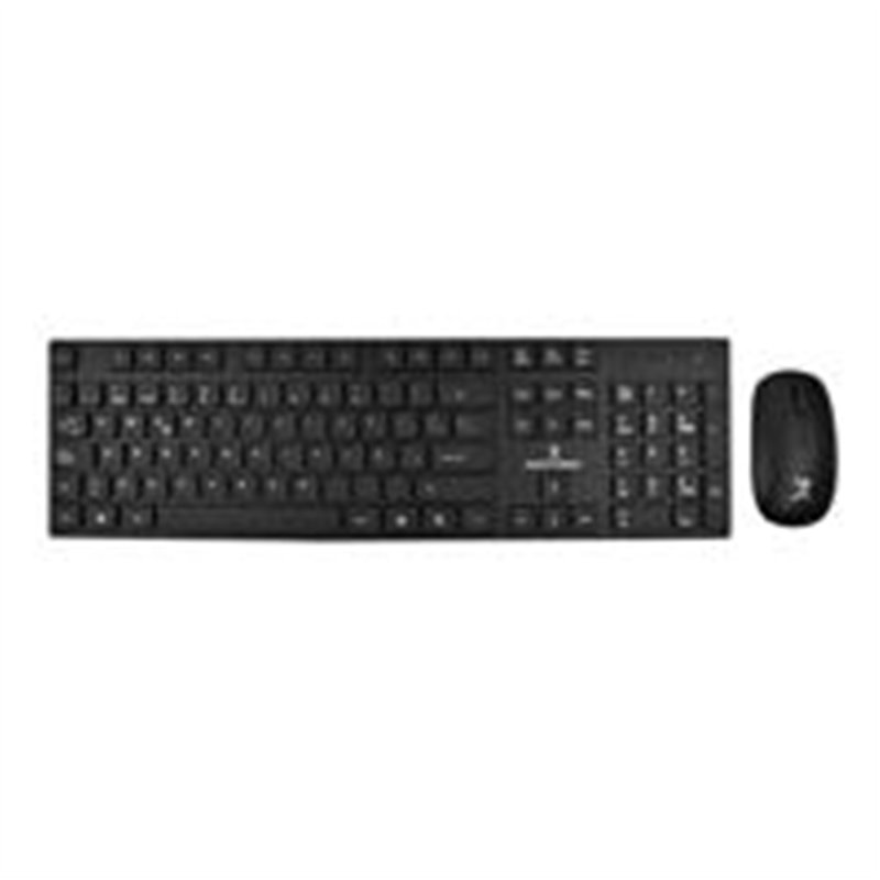 KIT TECLADO Y MOUSE INALAMBRICOS CONECTOR USB RESISTENTE A DERRAMES SILENCIOSO PERFECT CHOICE DUST - NEGRO