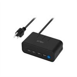 CARGADOR ACTECK ENERGON MATE CE676 / EXTENSIN DE ESCRITORIO / 2 X USB / 2 X TIPO C / 3 X CONTACTOS / SUPRESOR DE PICOS / INDICAD