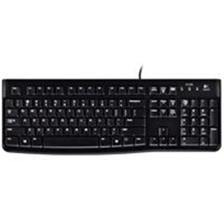 TECLADO LOGITECH K120 NEGRO ALAMBRICO USB PC / WINDOWS RESISTENTE A DERRAMES