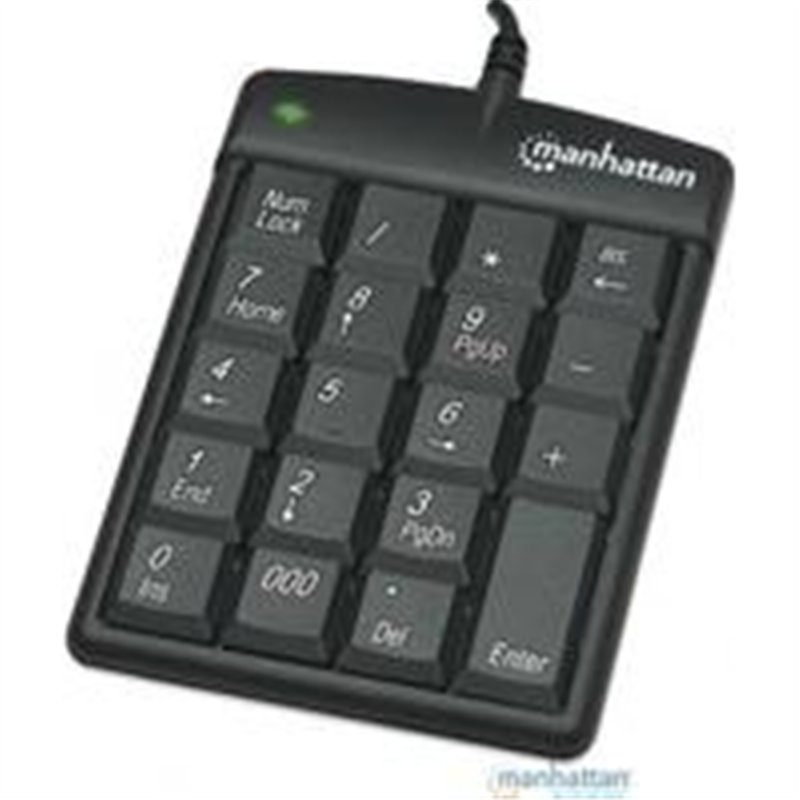 TECLADO,MANHATTAN,176354, NUMERICO USB NEGRO