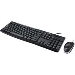 TECLADO/MOUSE LOGITECH MK200 NEGRO ALAMBRICOS MULTIMEDIA/OPTICO USB PC