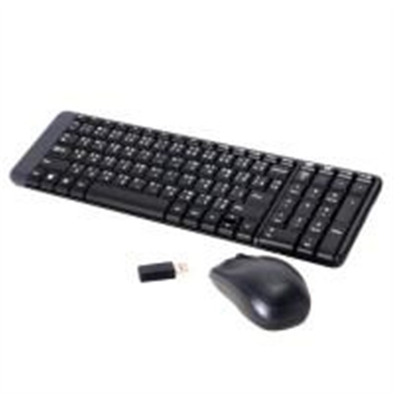 TECLADO/MOUSE LOGITECH MK220 NEGRO INALAMBRICOS COMPACTO USB ALCANCE HASTA 10 MTS