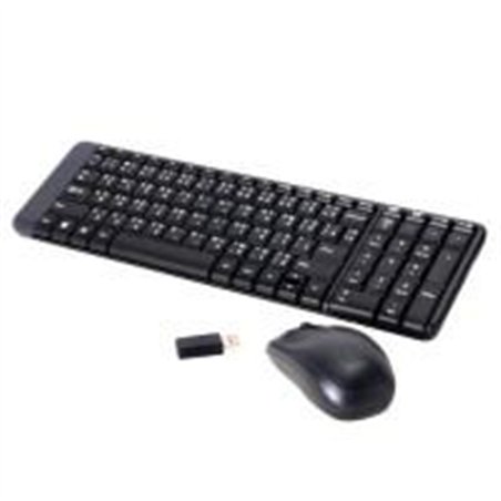 TECLADO/MOUSE LOGITECH MK220 NEGRO INALAMBRICOS COMPACTO USB ALCANCE HASTA 10 MTS