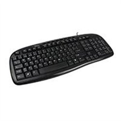 TECLADO ALAMBRICO MULTIMEDIA TECLAS DE MEMBRANA CONECTOR USB  EASY LINE BY PERFECT CHOICE - NEGRO