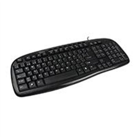 TECLADO ALAMBRICO MULTIMEDIA TECLAS DE MEMBRANA CONECTOR USB  EASY LINE BY PERFECT CHOICE - NEGRO