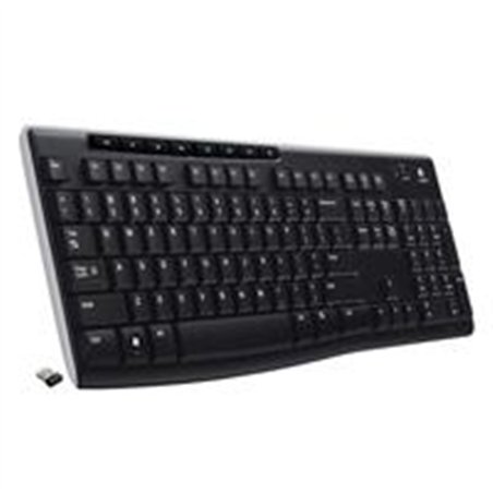 TECLADO LOGITECH K270 NEGRO MULTIMEDIA MINI RECEPTOR USB PC