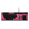 TECLADO MECANICO EXTENDIDO OCELOT/ALAMBRICO/ILUMINACION TIPO RGB CUBIERTA DE ABS/COLOR NEGRO CON ROSA/GAMER