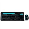 TECLADO/MOUSE TECHZONE TZ20COMB02-INA INALAMBRICO RANURA SOPORTE AZUL