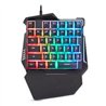 TECLADO BROBOTIX GAMER, ALAMBRICO USB, RGB, ONE HAND, NEGRO