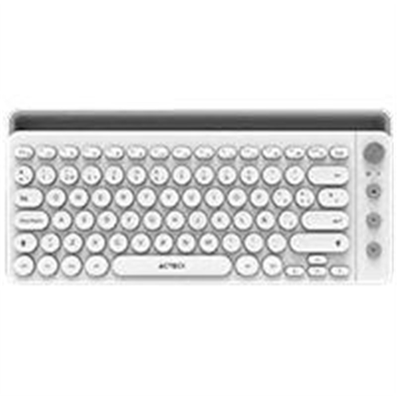 TECLADO ACTECK UNY COMP TI685 / INALAMBRICO / DUAL / MULTIDISPOSITIVO / TKL / ESPAÑOL / 88 TECLAS / BLANCO  / AC-934190