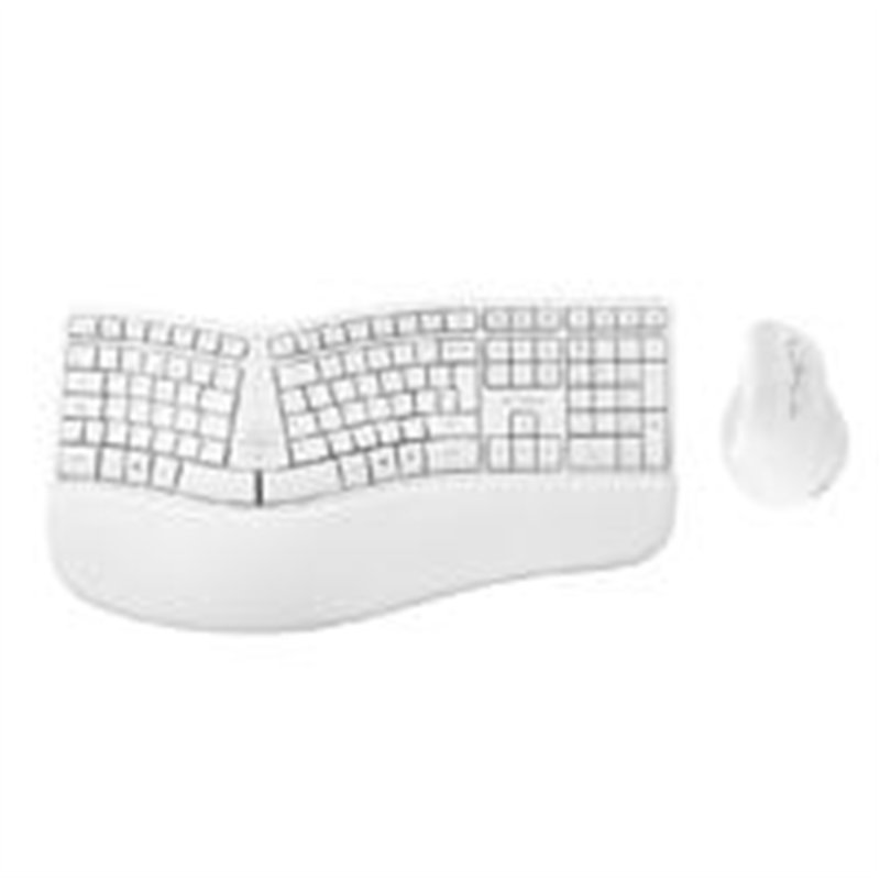 KIT ACTECK CREATOR VIRTUOS FITT MK770 / TECLADO Y MOUSE VERTICAL / INALAMBRICO / USB / MULTIMEDIA / 118 TECLAS / ESPAÑOL / RECAR