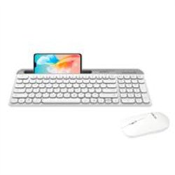 KIT ACTECK CREATOR VIRTUOS SILK MK720 / TECLADO Y MOUSE / INALAMBRICO / DUAL BT USB / RECARGABLE / ESPAÑOL / 100 TECLAS / MULTIM