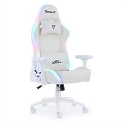 SILLA OCELOT GAMING ORGB-WHITE THUNDRA / VINIPIEL / RGB / BASE METALICA AJUSTABLE / DESCANSABRAZOS 4D / PISTON CLASE 4 / RECLINA