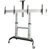 CARRITO PARA DOS TV DE 37 A 60 PULGADAS - HASTA 50KG CADA UNO - SOPORTE VESA MOVIL PARA DOS TV - CON ESTANTES PARA EQUIPOS - SOP