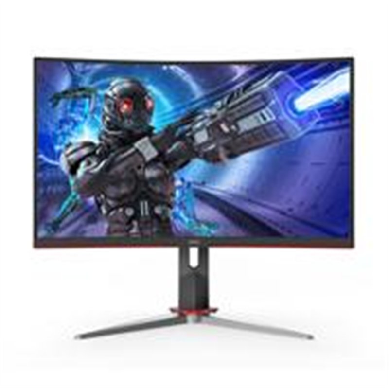 MONITOR GAMER CURVO AOC 27 PANEL VA / 165 HZ / TIEMPO DE RESPUESTA 1 MS / AMD FREE SYNC / COLOR NEGRO Y ROJO / 2 HDMI / VGA / DI