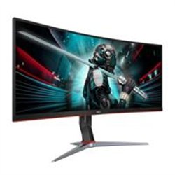 MONITOR AOC GAMER CURVO 23.6 / NEGRO - ROJO / PANEL VA / HDMI VGA DISPLAYPORT / ASPECTO 16:9 / TR 1 MS / AMD FREE SYNC / 165 HZ 