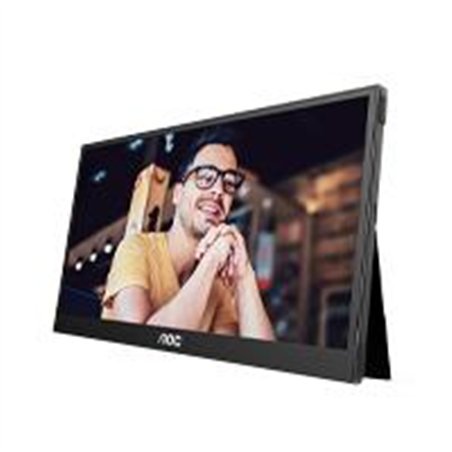 MONITOR PORTATIL LED AOC 16T3E / COLOR NEGRO / PANEL IPS 15.6 / USB-C /  ASPECTO 16:9 / TIEMPO DE RESPUESTA 4MS / VESA  50X50 MM