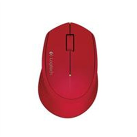 MOUSE LOGITECH M280 ROJO OPTICO INALAMBRICO (MINI RECEPTOR USB) PC/MAC/CHROME/LINUX