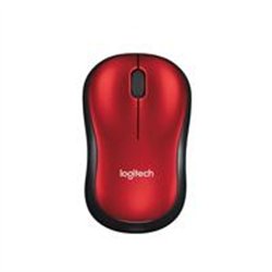 MOUSE LOGITECH M185 ROJO OPTICO INALAMBRICO MINI RECEPTOR USB PC/MAC/CHROME