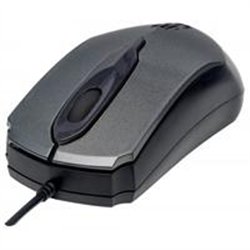 MOUSE,MANHATTAN,179423, OPTICO EDGE USB GRIS/NEGRO