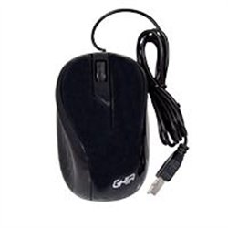 MOUSE GHIA / GMA50N / ALAMBRICO / USB / 2 BOTONES / SCROLL / 1200 DPI / NEGRO
